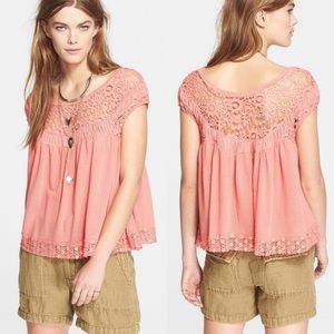 Free people Waldorf Waffle Heartthrob Babydoll Top